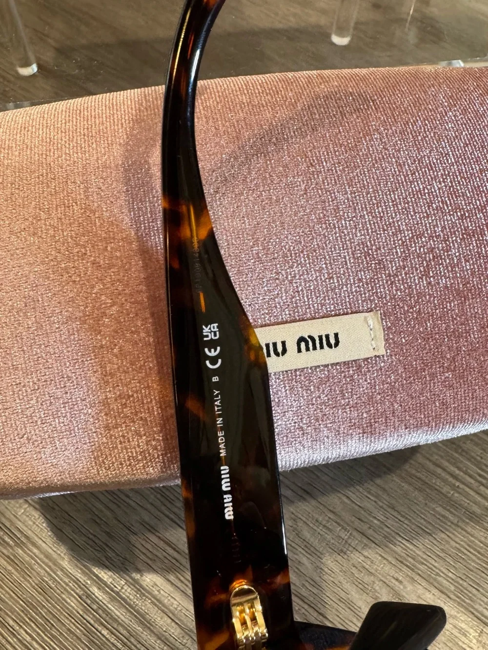 Miu Miu Logo Tortoise Eyeglasses VMU03X